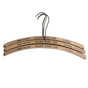 Scuby Furs Ltd vintage wooden hangers (3)
